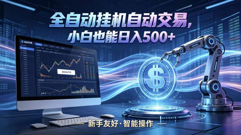 全新智能化交易助手,傻瓜式操作,小白也能快速上手,轻松实现日入500+-三零资源