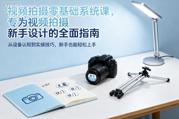 视频拍摄零基础系统课,专为视频拍摄新手设计的全面指南-三零资源