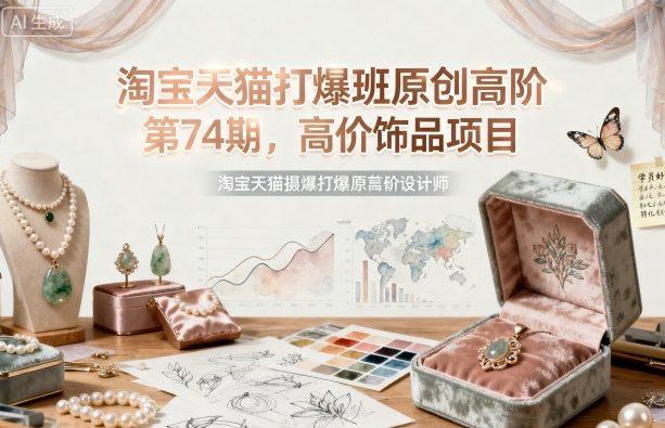 淘宝天猫打爆班原创高阶第74期,高价饰品项目-三零资源