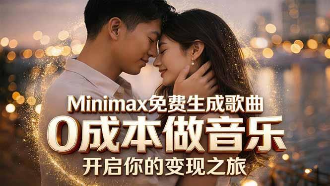 Minimax免费生成歌曲实测!0成本做音乐,说唱流行Lofi一键生成-三零资源