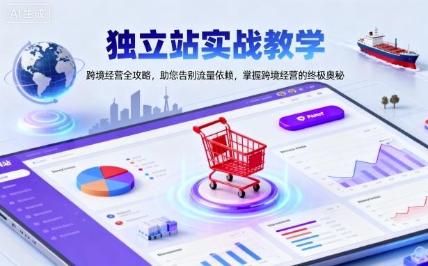 独立站实战教学，跨境经营全攻略，助您告别流量依赖，掌握跨境经营的终极奥-三零资源