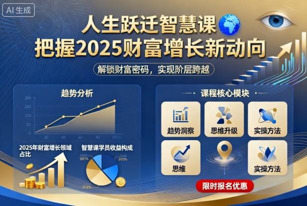 人生跃迁智慧课,把据2025财富增长新动向-三零资源