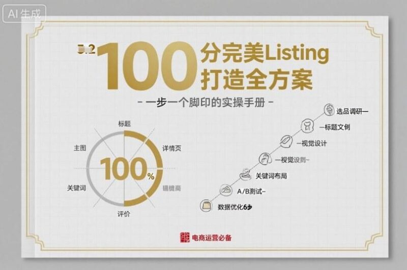 100分完美Listing打造全方案,想要完美listing必须是需要一步一个脚印的-三零资源