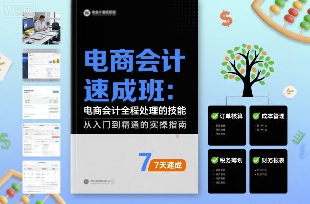 电商会计速成班,电商会计全程处理的技能-三零资源