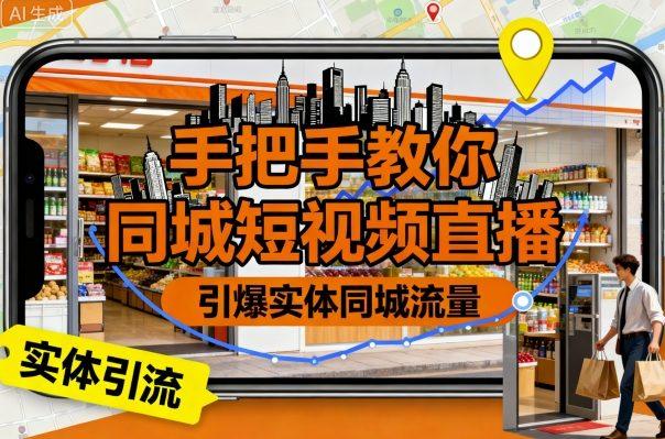 手把手教你同城短视频直播,引爆实体同城流量-三零资源