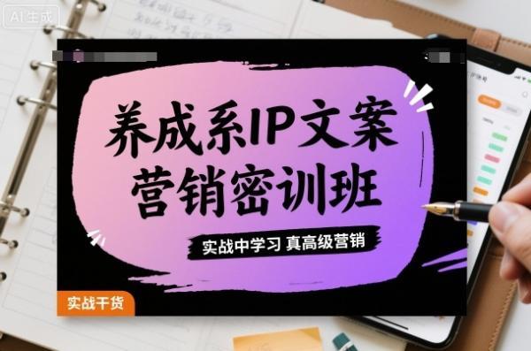 养成系IP文案营销密训班，实战中学习真高级营销-三零资源