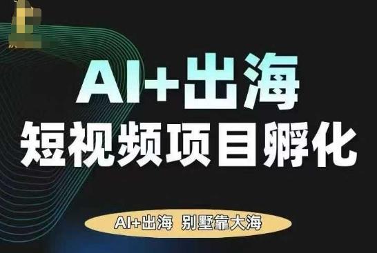 AI·TikTok AI+出海短视频项目孵化,陪你从0-1借助AI实现出海变现-三零资源