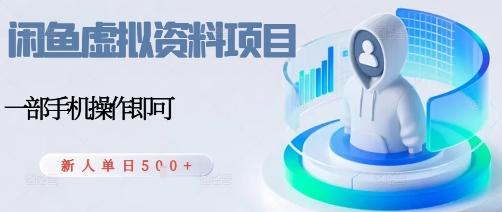 闲鱼虚拟资料项目，每天一小时，新人日入5张-三零资源