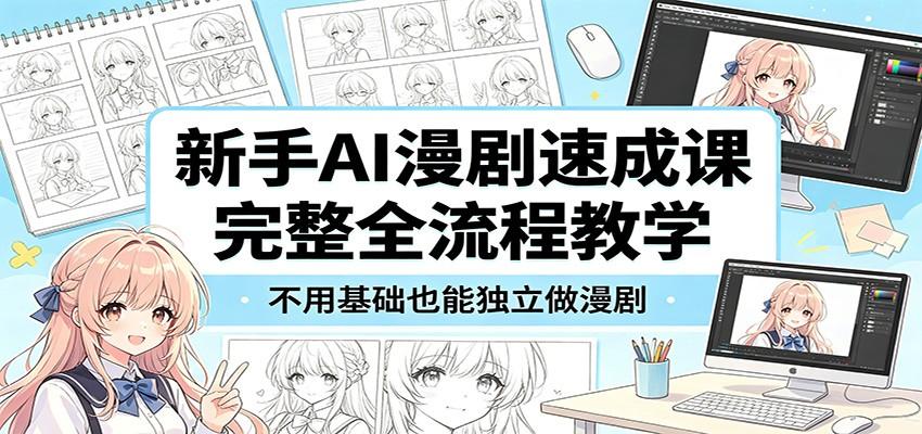 新手AI漫剧速成课:完整全流程教学,不用基础也能独立做漫剧