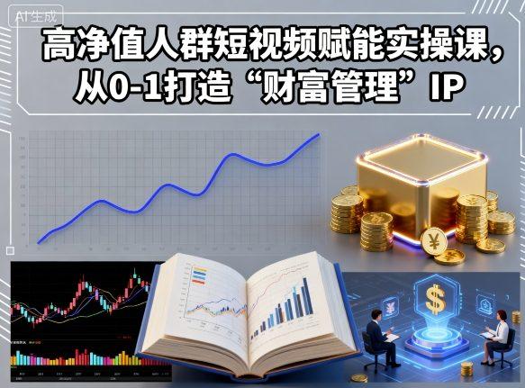 高净值人群短视频赋能实操课，从0-1打造“财富管理”IP-三零资源