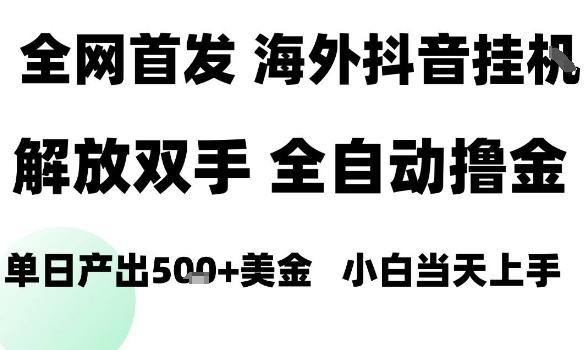 海外抖音无人直播，单日产出1.5k+，长期稳定，新手可玩，无脑操作【揭秘】-三零资源