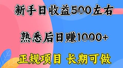 全年可变现项目,收益高无门槛,正规项目,长期可做,一天收益1k+一台电脑在家创业【揭秘】-三零资源