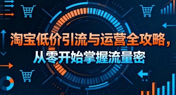 淘宝低价引流与运营全攻略,从零开始掌握流量密码-三零资源