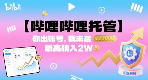 【哔哩哔哩托管】你出账号,我来运营,最高躺入2W【揭秘】-三零资源