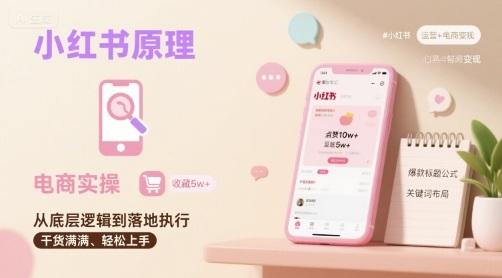 小红书原理以及详细实操流程，小红书电商教程-三零资源