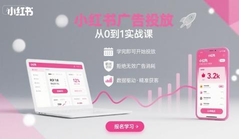 小红书广告投放从0到1的实战课,学完即可开始投放,拒绝无效广告消耗-三零资源