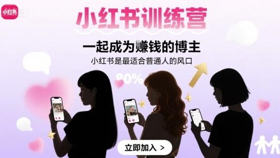小红书训练营一起成为賺钱的博主,小红书是最适合普通人的风口-三零资源