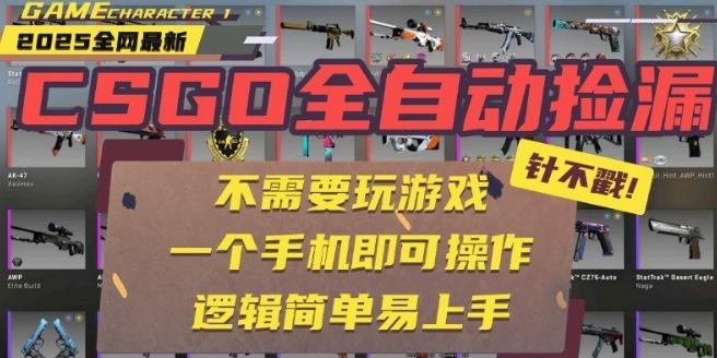 CSGO自动捡漏项目,最新独家玩法,一个手机即可操作,新手小白轻松月入1W+,操作简单易上手【揭秘】-三零资源