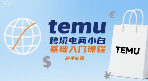 temu跨境电商小白基础入门课程,新手必看-三零资源