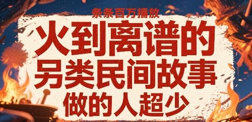 火到离谱的另类民间故事,条条百W播放,做的人超少-三零资源