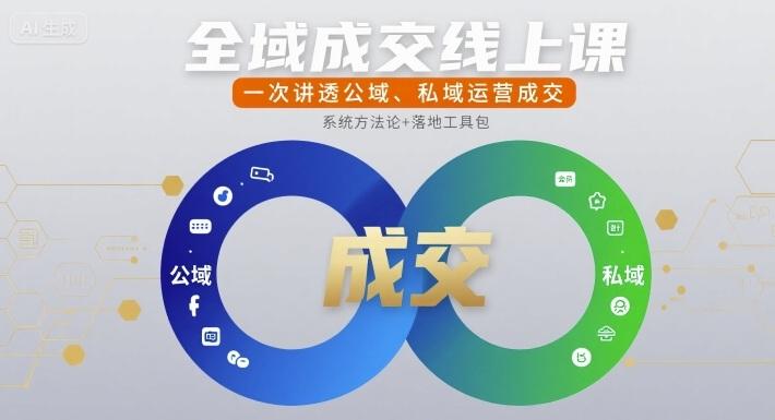 全域成交线上课,一次讲透公域、私域运营成交-三零资源