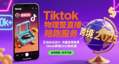 Tiktok物理整蛊直播陪跑服务-tiktok跨境2025-三零资源
