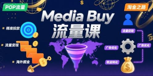 Media Buy之POP流量课,带你开启海外Media Buy淘金之路-三零资源