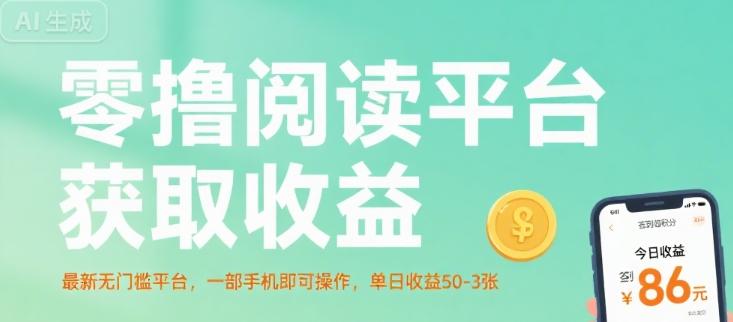 零撸阅读平台获取收益,最新无门槛平台,一部手机即可操作,单日收益50-3张【揭秘】-三零资源