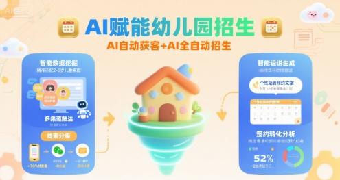AI赋能幼儿园招生,AI自动获客+AI全自动招生-三零资源