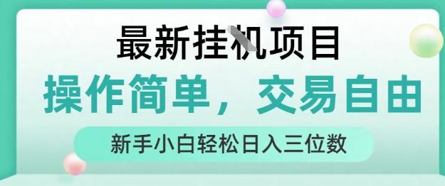 最新挂G项目,操作简单,交易自由,人人可上手,新手小白轻松日入三位数【揭秘】-三零资源