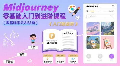 midjourney零基础入门到进阶课程,零基础学会AI绘画-三零资源