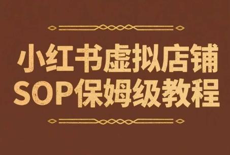 小红书虚拟店铺SOP保姆级教程,通过在小红书开店卖学科类资料变现(更新)-三零资源