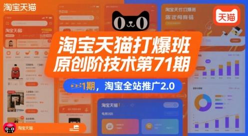 淘宝天猫打爆班原创高阶技术第71期，淘宝全站推广2.0-三零资源