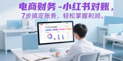 电商财务-小红书对账,7步搞定账务,轻松掌握利润-三零资源