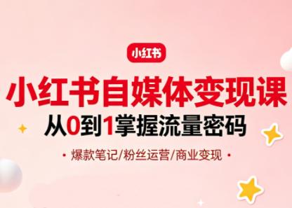 大漂亮·小红书自媒体变现课-三零资源