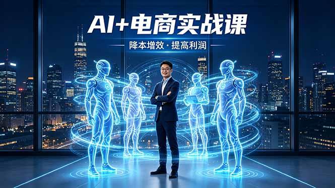 AI+电商实战课，1人+N个AI 智能体，把SOP变AI员工，实现降本增效提高利润-三零资源