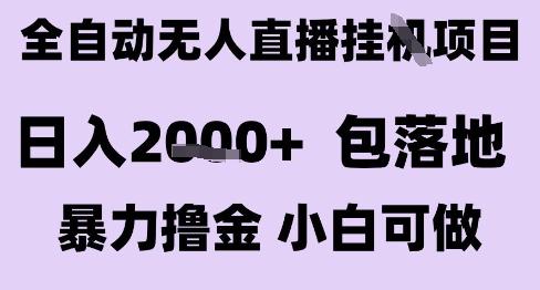 最新全自动抖音无人直播挂G项目,日入2k+ 包落地暴力撸金,小白可做【揭秘】-三零资源