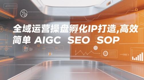 全域运营操盘孵化IP打造,高效 简单 AIGC SEO SOP-三零资源