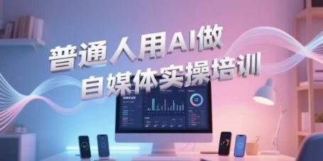 普通人用AI做自媒体实操培训,普通人一个人用ai做自媒体,视频制作、短视频引流、直播带货,轻松入门-三零资源
