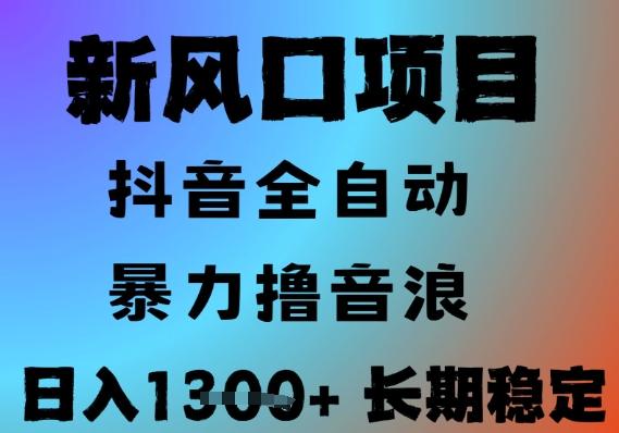 最新风口抖音无人直播撸音浪，全自动运行，小白可玩，长期稳定，日入1.3k，可批量收益翻倍【揭秘】-三零资源