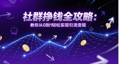 社群挣钱全攻略:教你从0到1轻松实现引流变现-三零资源