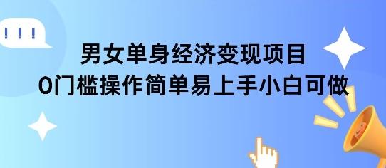 女单身经济项目变现周期长可复购率高日入1k+-三零资源