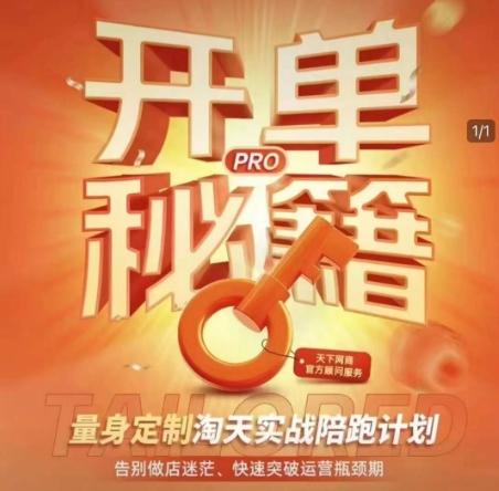 淘宝开单秘籍PRO,量身定制淘天实战陪跑计划,告别做店迷茫、快速突破运营瓶颈期(更新6月)-三零资源