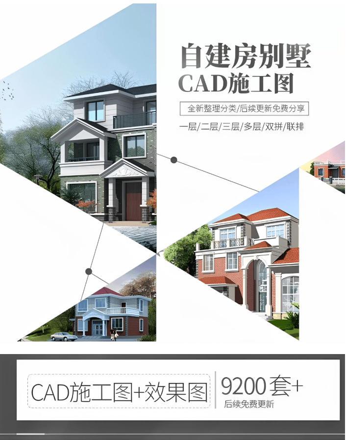 付费购买素材!2026新整理新农村自建房设计图,图纸CAD施工图合集,超18700+套,自建房屋图纸 图1