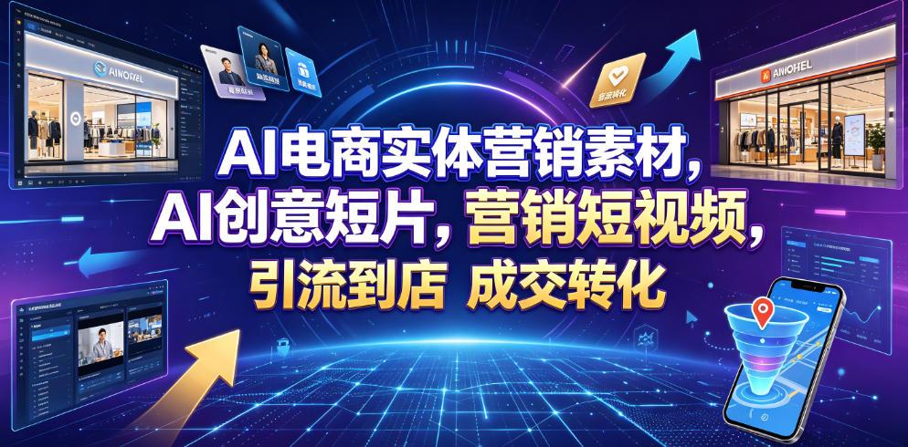 AI电商实体营销素材,AI创意短片,高效打造营销短视频,轻松引流到店,稳定提升门店客流与成交转化 图1