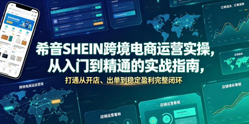 希音SHEIN跨境电商运营实操,从入门到精通的实战指南,打通从开店、出单到稳定盈利完整闭环 图1