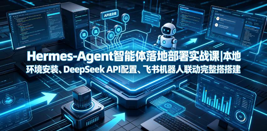 Hermes-Agent智能体落地部署实战课|本地环境安装、DeepSeek API配置、飞书机器人联动完整搭建教程 图1