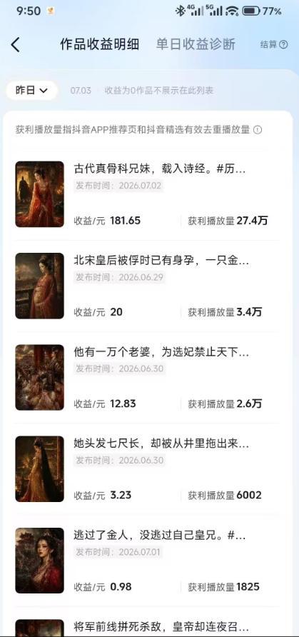 抖音某大佬的AI历史漫画图文赛道,半个小时更一条,邪修过伙伴计划,日入300+ 图2