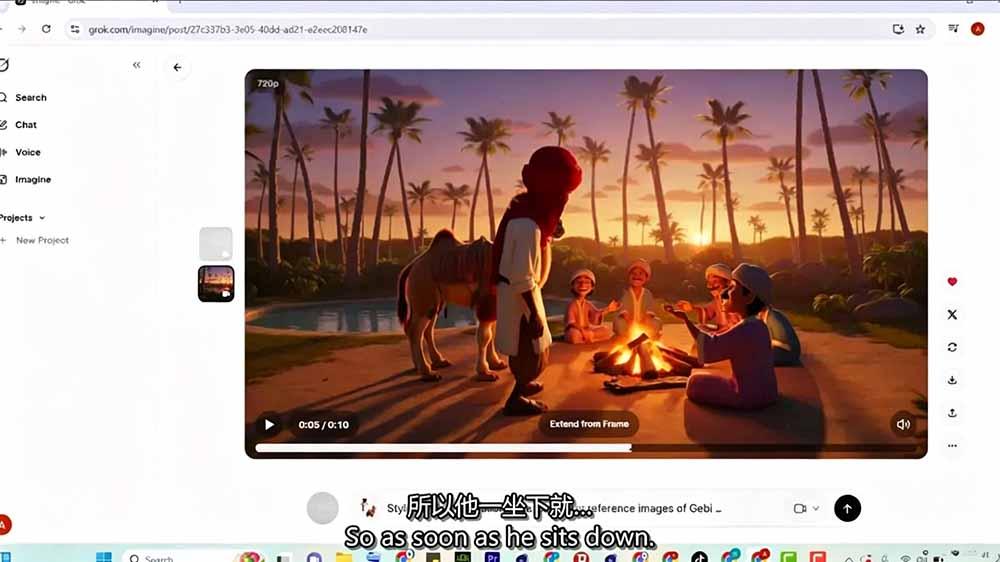 Grok Imagine AI故事动画短片实战:电影级视觉效果+角色一致性+高级提示词+后期剪辑全流程 图4