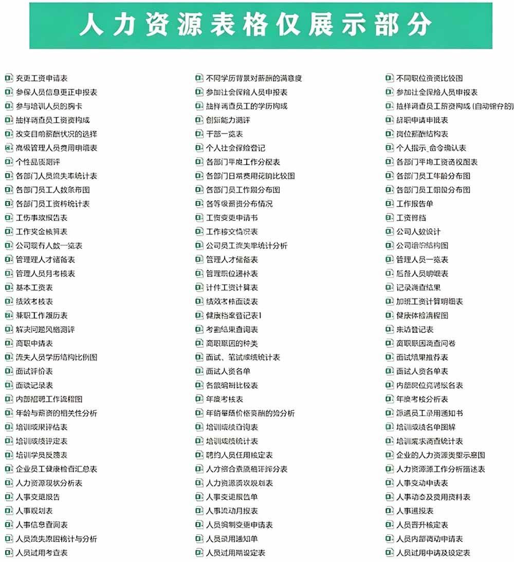 自费购买素材合集!超全Excel常用模版系列,分类清晰,共9000+套excel模型合集+个人简历素材 图7